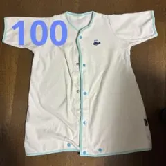 アンナニコラ　スリーパー　フリース　90〜100cm 白　水色