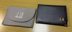 dunhill 二つ折りカードケース黒 レザー ケース付き