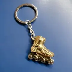 インラインスケート キーホルダー 【ゴールド】