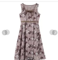 axes femme ヴィンテージ マップ柄 ロング ワンピース