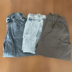 ジーユー　膝丈パンツ3枚セット