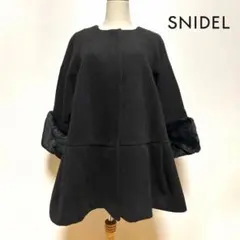 【美品】スナイデル♡ファーAラインコート　ブラック