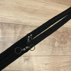 黒のダブルファスナー　2本セット　60cm