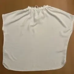 earth music&ecology リボンブラウス 白 フリーサイズ