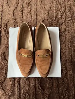 GUCCI スエード ローファー ブラウン