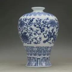 中国美術 青花 丸壺 高さ約19.7㎝ 東さ8-0621① - メルカリ