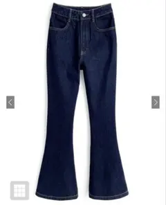 grl ハイウエストフレアデニムパンツ[fo2243] インディゴ