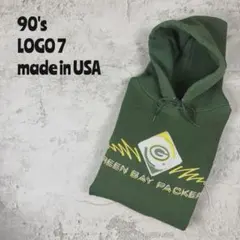 90's グリーンベイ　パッカーズ　USA製　LOGO7ボディ　スエットパーカー