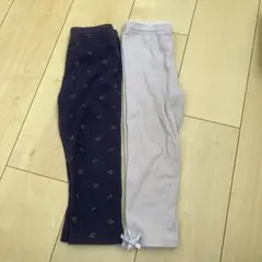 プティマイン　レギンス　100cm ネイビー　紫　さくらんぼ　リボン　まとめ売り