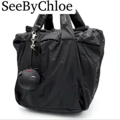 See By Chloe ハンドバッグ トートバッグ 肩がけ ナイロン ブラックのサムネイル