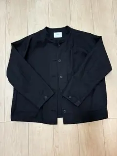 【試着のみ】HEAVENLY コットンツイルジャケット　ノーカラージャケット　黒
