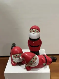 中古】サンタクロースの置物 陶器製 赤18-424