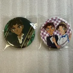 服部 平次 缶バッジ 遠山 和葉 名探偵コナン カフェ ヴィレッジヴァンガード