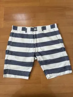 THE FLAT HEAD ボーダー ショートパンツ Lのサムネイル