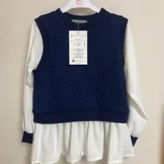 シーズンリーズン　ネイビー キルティング風 トップス