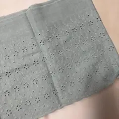 くすみブルー 花柄刺繍 レース生地 手芸材料