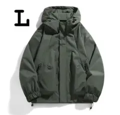 マウンテンパーカー 軽量 撥水 メンズ ジャケット カーキ L