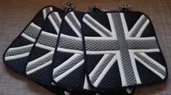 ユニオンジャック メッシュ 車用マット 4枚セット　ミニクーパーなど