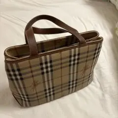 【最終お値下げ】Burberry ベージュ チェック柄 ハンドバッグ