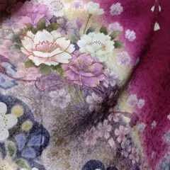 赤紫　トールサイズ　振袖　少し難あり