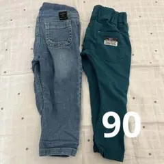 プティマイン ブリーズ　デニム　パンツセット　90