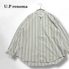 【ユーピーレノマ】トップス/長袖シャツ/ストライプ/カジュアル/ゆるだぼ/LL