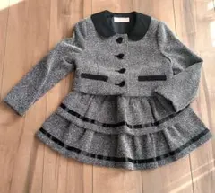 Lili Lundi フォーマル ツーピース グレー・ブラック 120cm