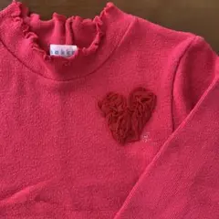 ハッカベビー　トップス　ハート　90 女の子　長袖