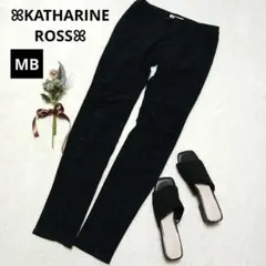 1753★キャサリンロス 花柄スキニーパンツ【MB】ネイビー おしゃれ 日本製