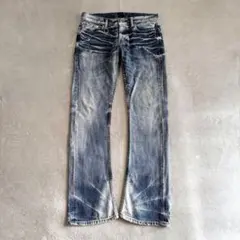archive grunge damage flared denim Y2K