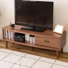 美品】安井家具 フィーカNEXT 1200ローボード 北欧 テレビ台 オーク材