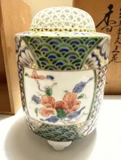 九谷、泉山香炉 共箱 - メルカリ