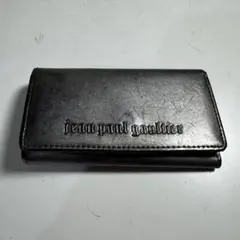 【希少・廃盤】ジャンポールゴルチエ キーケース 5連 ゴシックロゴ レザー 黒のサムネイル
