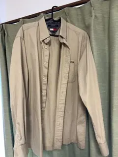 TOMMY JEANS ベージュ長袖シャツ M