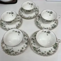 NARUMI CHINA 花柄ティーカップ5客セット