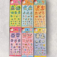 ポケモン　ぷっくりシール　ステッカー　6枚セット