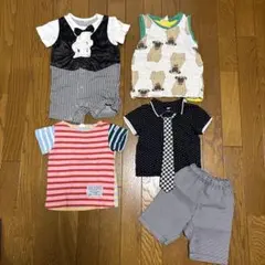 80サイズ 半袖　セレモニースーツつき　5着セット