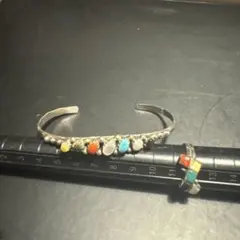バングル　指輪　60sメキシカンジュエリーブローチセット　Sterling バングル 指輪 60sメキシカンジュエリーブローチセット Sterling