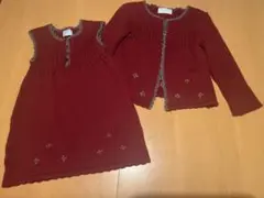 パタシューPATACHOUニットワンピースとカーディガンのセット95セレモニーのサムネイル