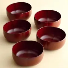 新品 未使用 ￼上品上質 高級 越前漆器 祖雅堂 古代朱 福鉢 小鉢 小皿