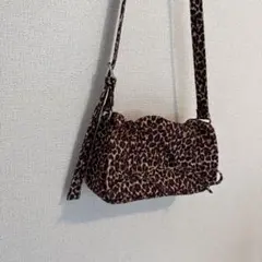 レオパード　リボン　ショルダーバッグ