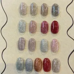 【オーダー♡】ネイルチップ　ワンカラー　フラッシュ　きらきら