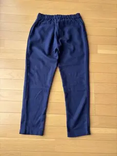 ネイビー テーパードパンツ ゴムウエスト
