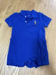 Ralph Lauren 12M 青 ポロシャツロンパース
