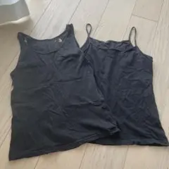 黒 タンクトップ キャミソール2枚セット　インナー