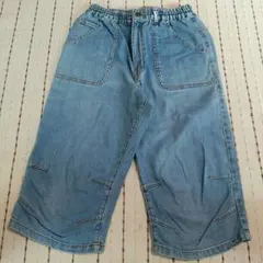 FILA140☆ソフトデニムヒザ下丈パンツ