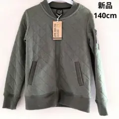 オリーブグリーンキルティングジャケット 140cm