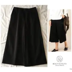 ◎ユナイテッドアローズ【洗える】半端丈 ワイド クロップドパンツ ガウチョ