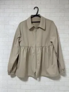 【のんたん様専用】ベージュ フリルジャケット しまむら