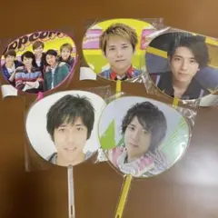 嵐　二宮和也　ミニうちわ　5本　新品未開封　大野智　櫻井翔　相葉雅紀　松本潤